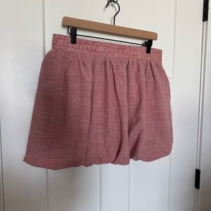 Red gingham bubble skirt